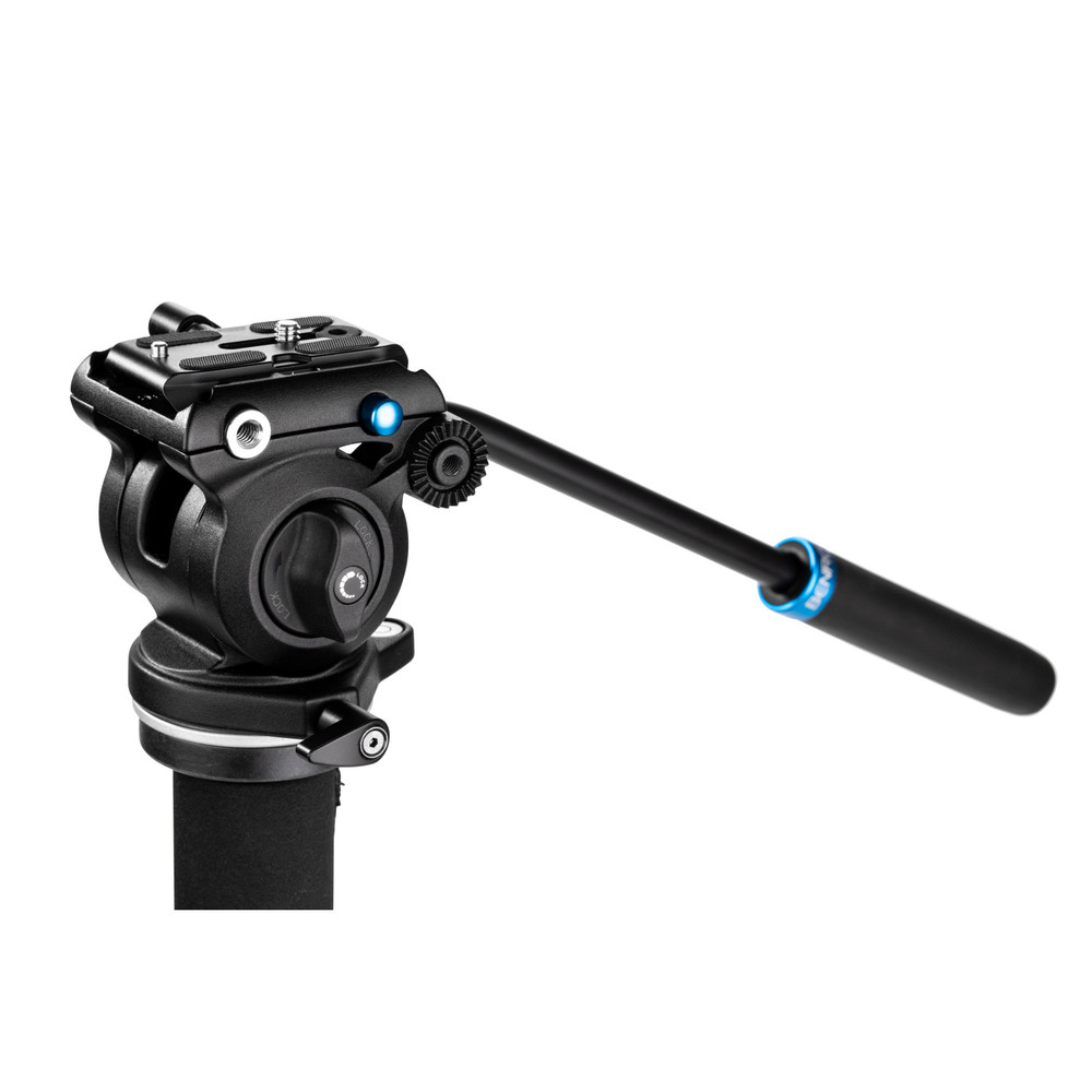 Benro Classic Video Monopod with S2 PRO Flat Base Video Head, 5.5 lb Max, 3 Leg Folding Base, Flip Lock, Carrying Case (A38FDS2PRO)