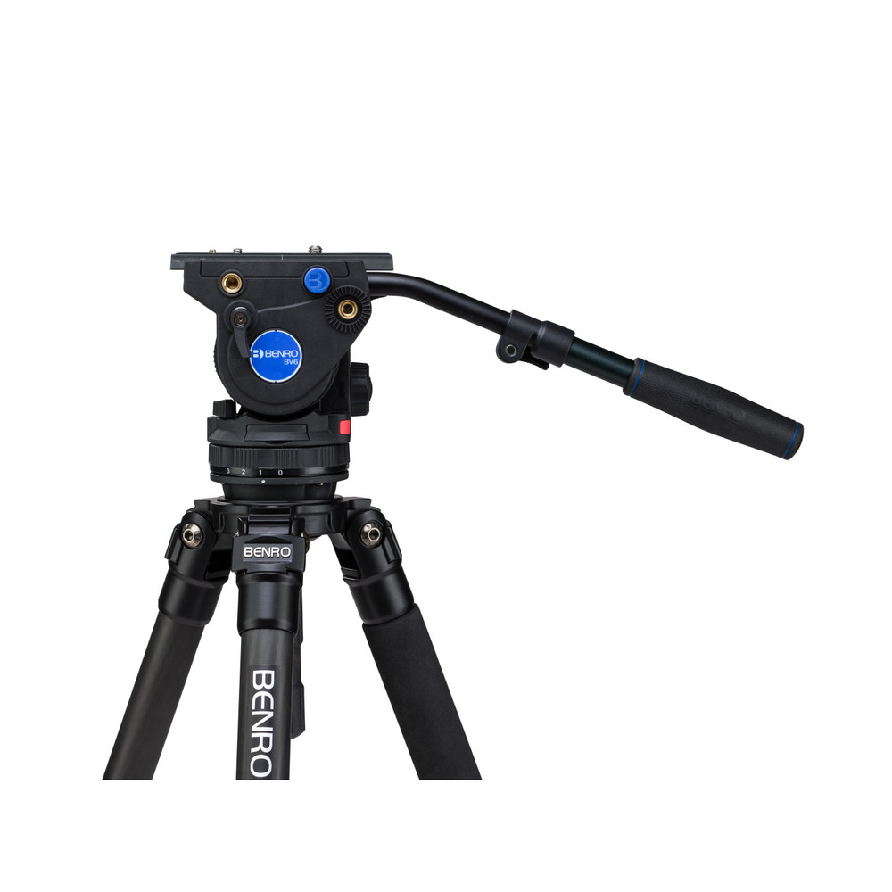 Benro C373F Series 3 CF Video Tripod & BV6H Head - 3 Leg Sections, Flip Lock Leg Release