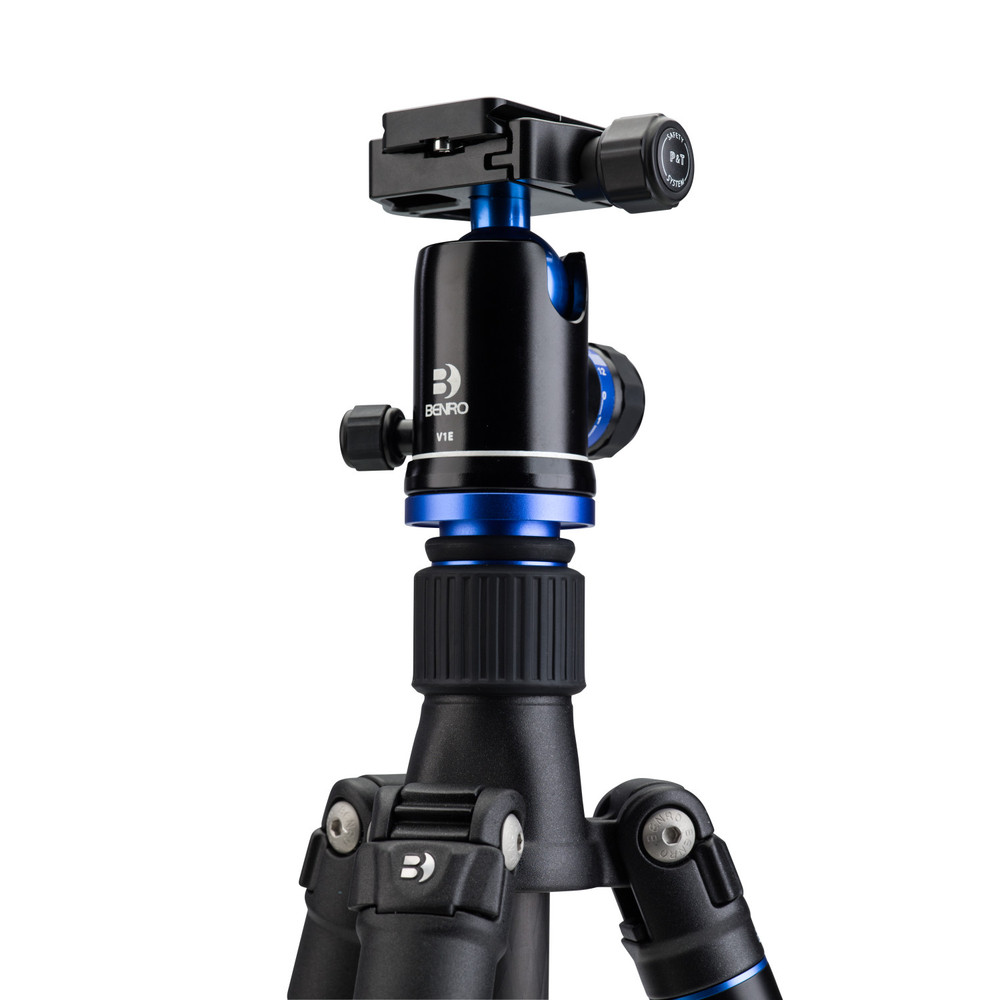 Benro Travel Angel 9X CF Series 2 Tripod Kit, 4 Section, Twist Lock, V1 Head, Monopod Conversion