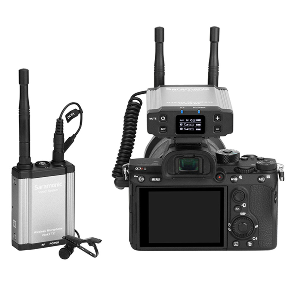 Saramonic Vlink2 Kit 1 Wireless Lavalier Mic System w/ IFB Talkback, Dual Receiver, DK3 Lav, Hard Case & More