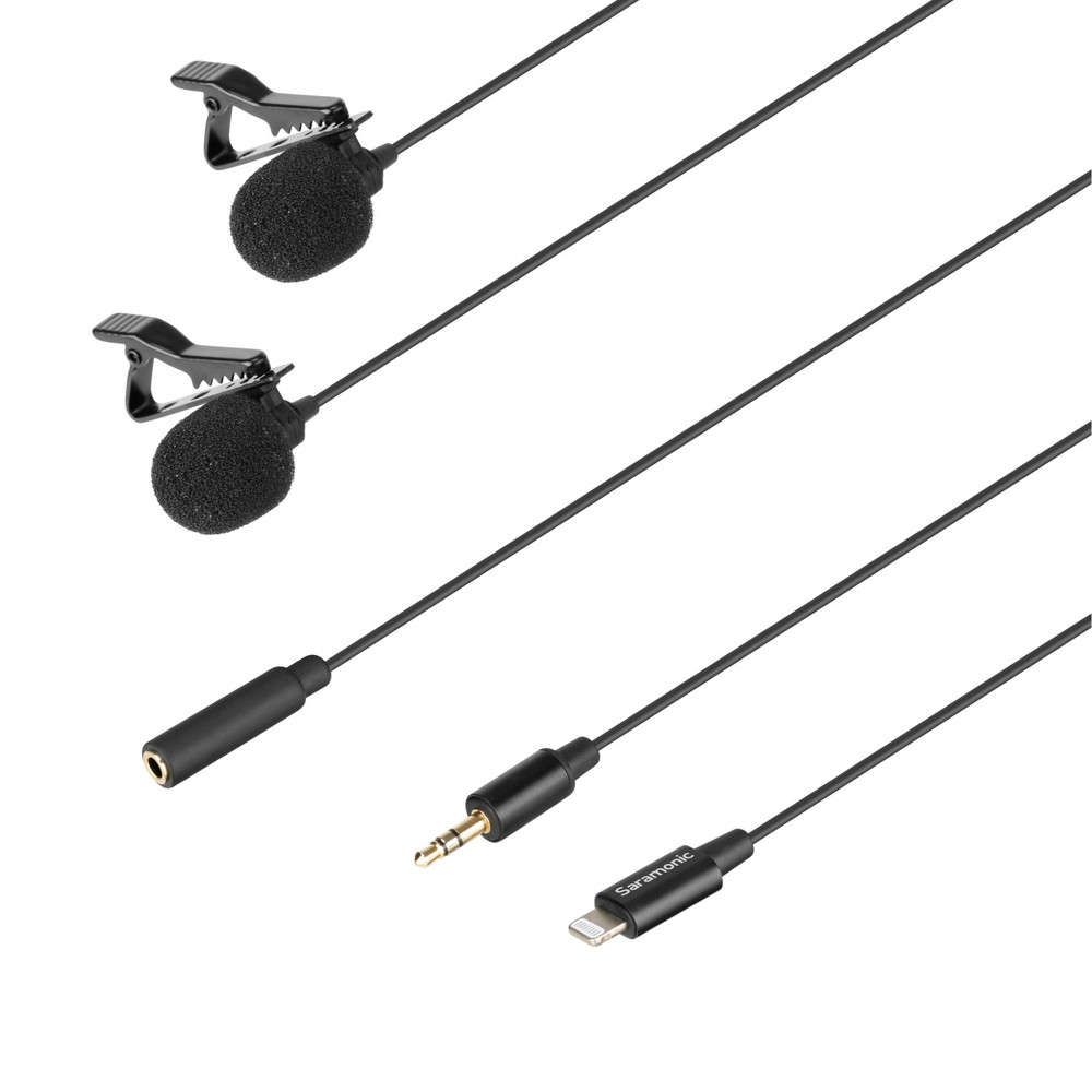 Saramonic LavMicro U1C 2-Person Lavalier Microphone w/ 19.7' (6m) Cable & Lightning Adapter for iPhone & iPad (Open Box)