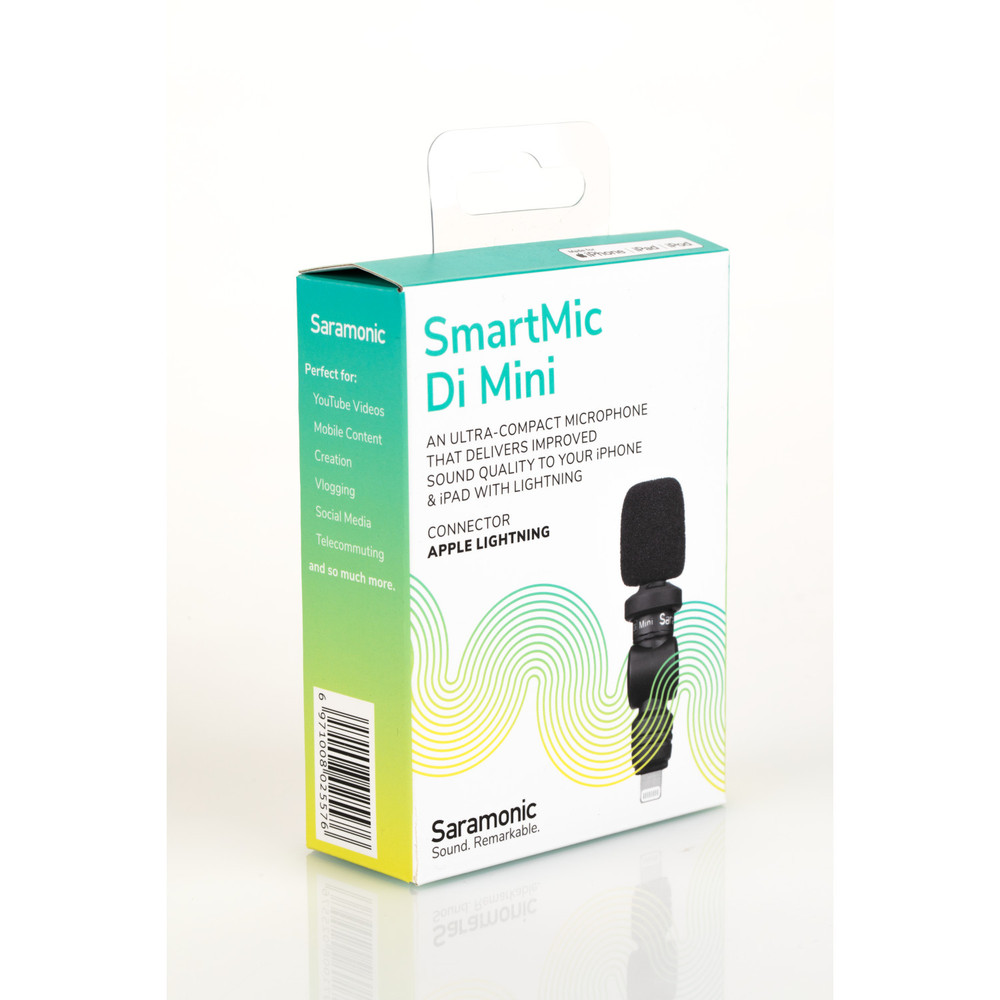 Saramonic SmartMic Di Mini Ultra-Compact Omnidirectional Condenser Microphone w/ Lightning for iPhones & iPads (Open Box)