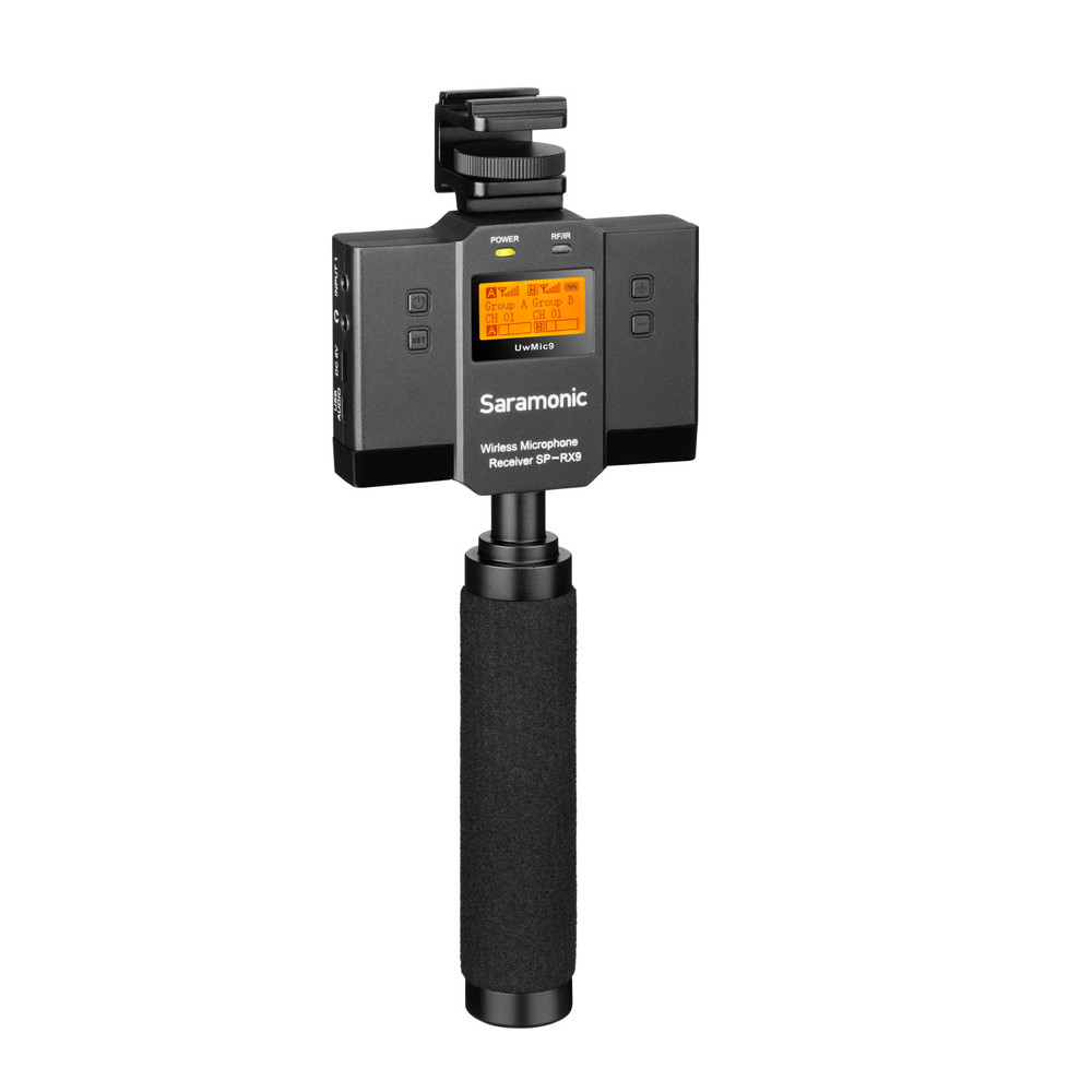 Saramonic UwMic9 SP-RX9 Dual UHF Wireless Receiver with Mixer, Mount & Stabilization Handle for Smartphones (Open Box)