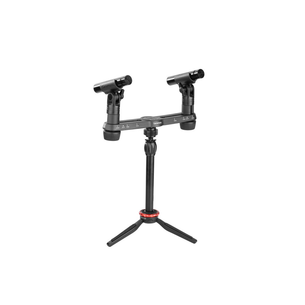 Saramonic SR-MSM500 Stereo Bar Microphone Mount for X-Y & ORTF Recording w/ 5/8”, 3/8”, 1/4 20” & Shoe Mounts (Open Box)