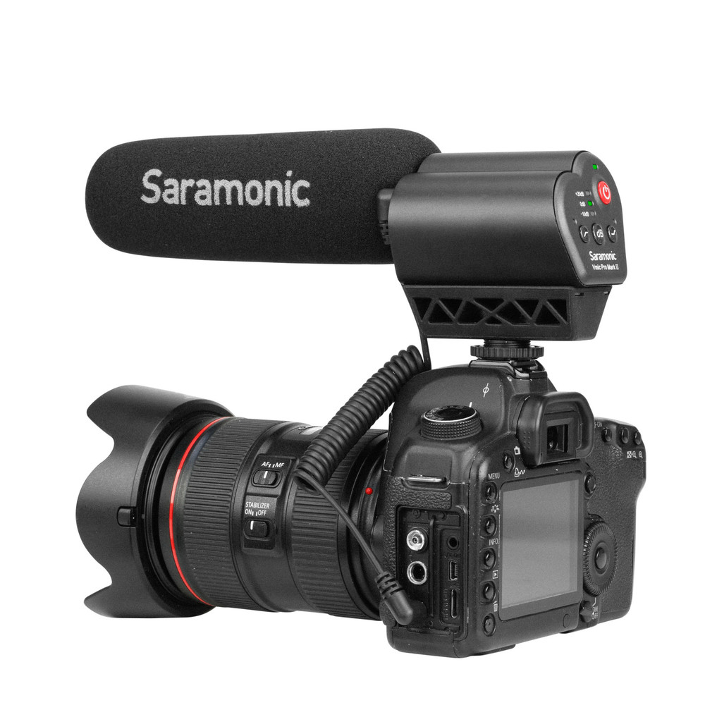 Saramonic Vmic Pro mkII Advanced Supercardioid Shotgun w/ 3.5mm Out, Level Control, Low-Cut, High Boost & HP