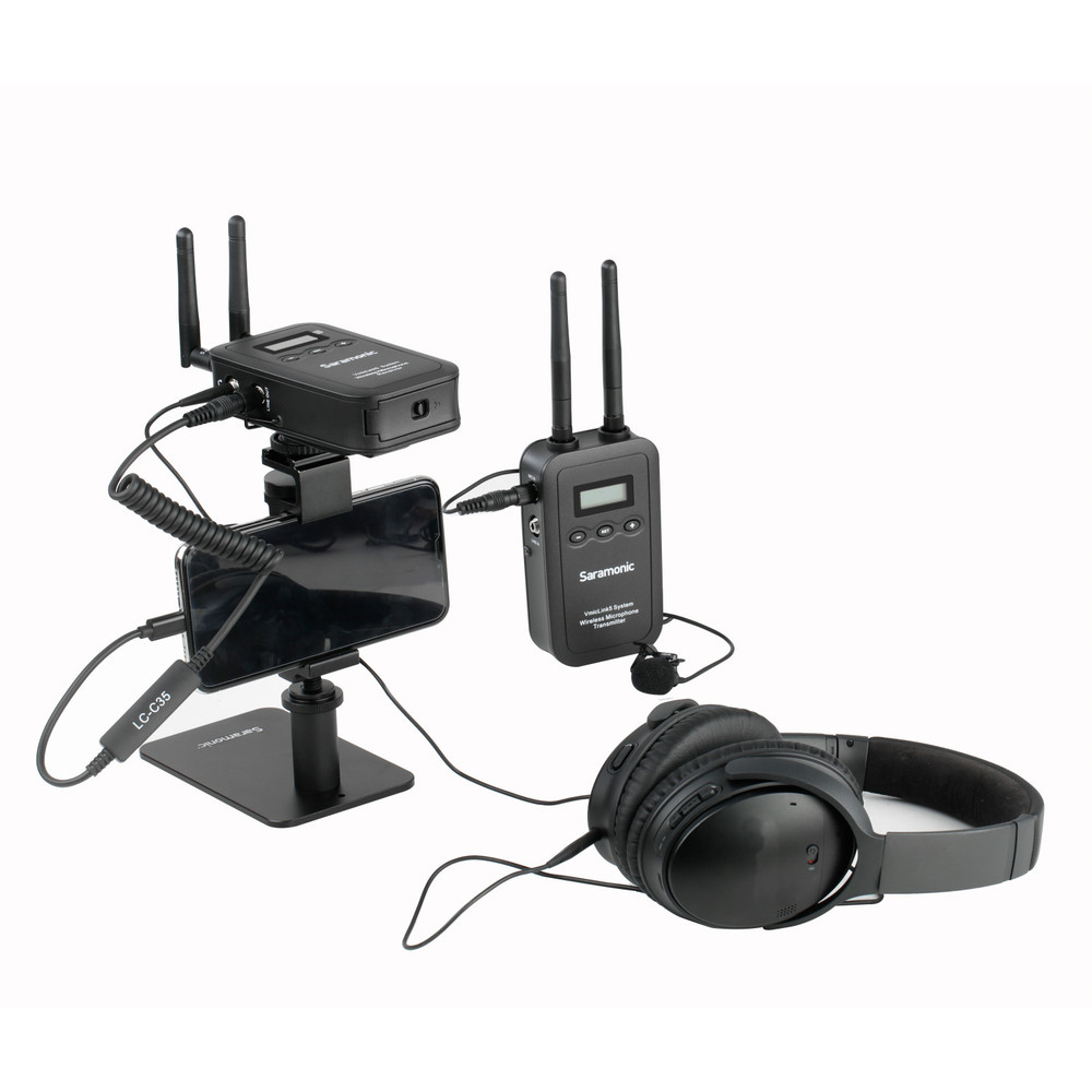 Saramonic LC-C35 Locking 3.5mm TRS to MFi Certified Lightning Cable with A-to-D Converter for iPhone & iPad (Open Box)