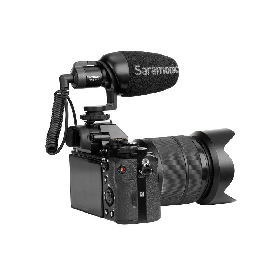 Saramonic Vmic Mini Camera-Mountable Shotgun Microphone for Cameras & Mobile Devices w/ TRS & TRRS Cables (Open Box)
