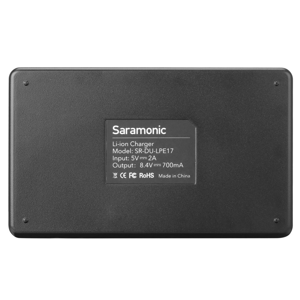 Saramonic SR-VML5C Dual Battery Charger for VmicLink5 Systems & Type LP-E17 (CANON EOS M3/750D/760D) Batteries