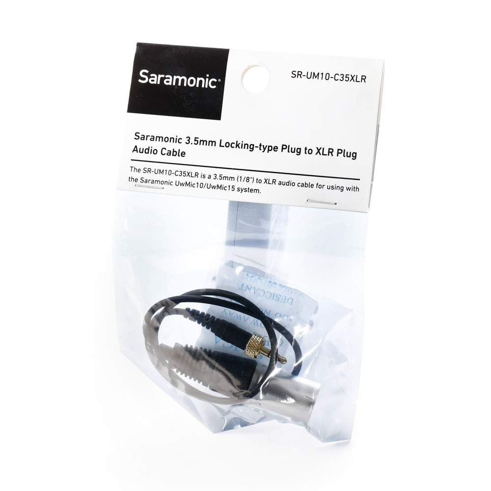 Saramonic SR-UM10-C35XLR Replacement Locking-type 1/8" (3.5mm) TRS to XLR Male Output Cable for Saramonic Wireless Receivers (Open Box)