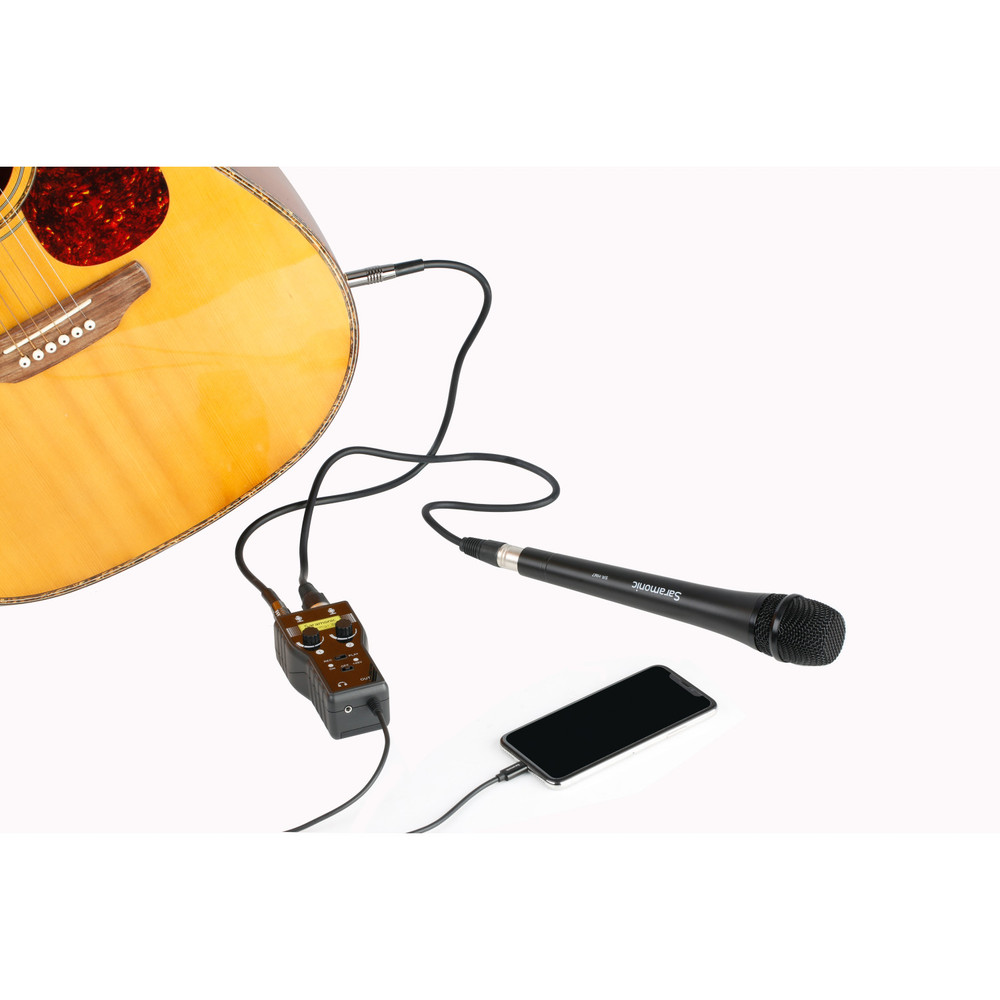 Saramonic SmartRig+Di 2-Channel Lightning Audio Interface w/ XLR, 1/4" & 3.5mm Inputs for Apple iPhone & iPad