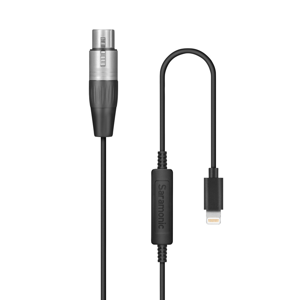 Saramonic LC-XLR XLR Female to Apple Lightning Microphone Interface Cable for iPhone & iPad 19.7' (6m) (Open Box)