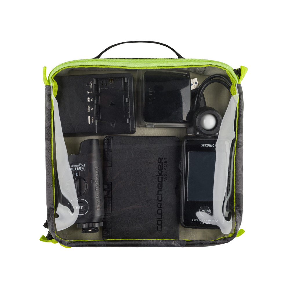 Tenba Tools Cable Duo 8 - Cable Pouch - Black Camouflage/Lime (Open Box)