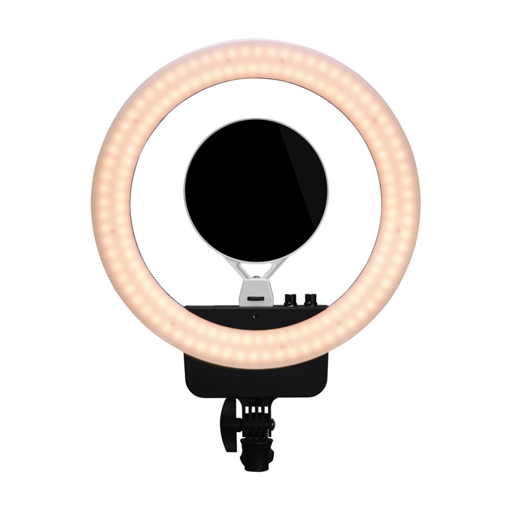 Nanlite Halo 16C Bicolor and Tunable RGB 16in LED Ring Light with USB Power Passthrough Kit