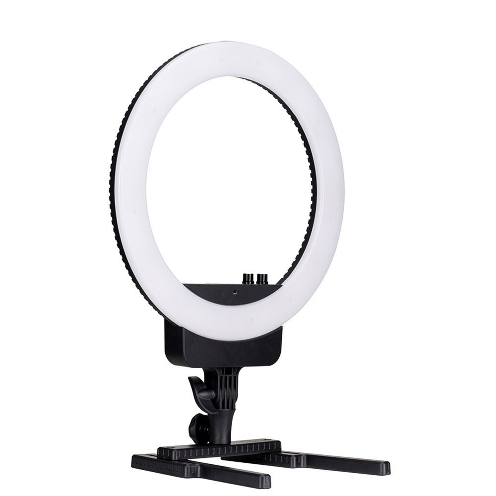 Nanlite Halo 16 Bicolor 16in LED AC/Battery Ring Light with USB Power Passthrough Base Kit