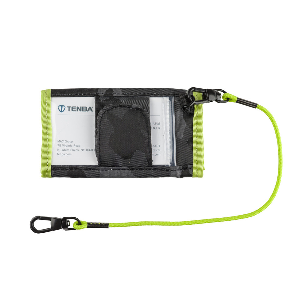 Tenba Tools Reload SD6+CF6 Card Wallet - Black Camouflage/Lime