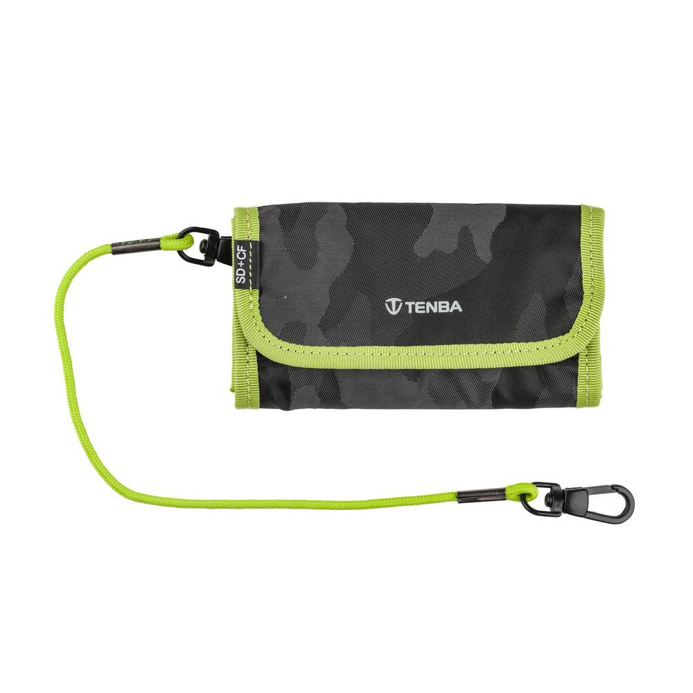 Tenba Tools Reload SD6+CF6 Card Wallet - Black Camouflage/Lime (Open Box)