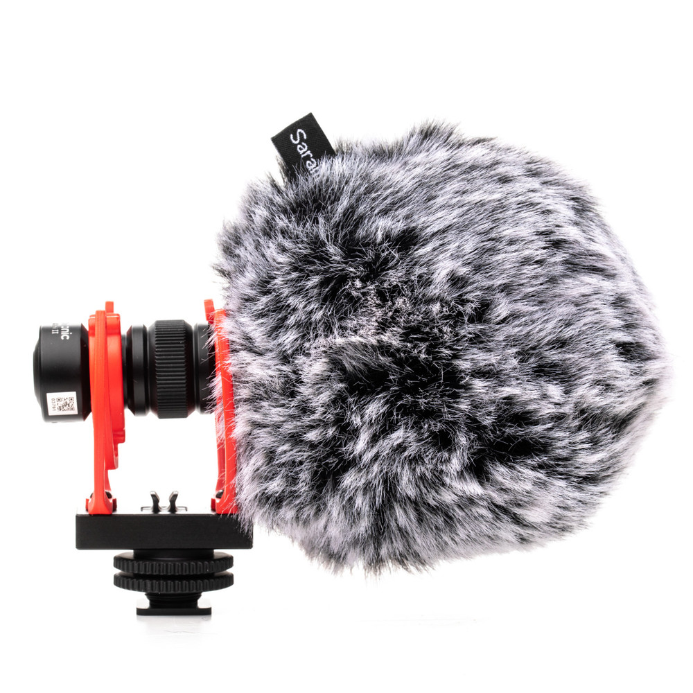 Saramonic Vmic Mini II Camera-Mount Shotgun Microphone with Dual Rycote Lyre Suspension & Furry Windscreen