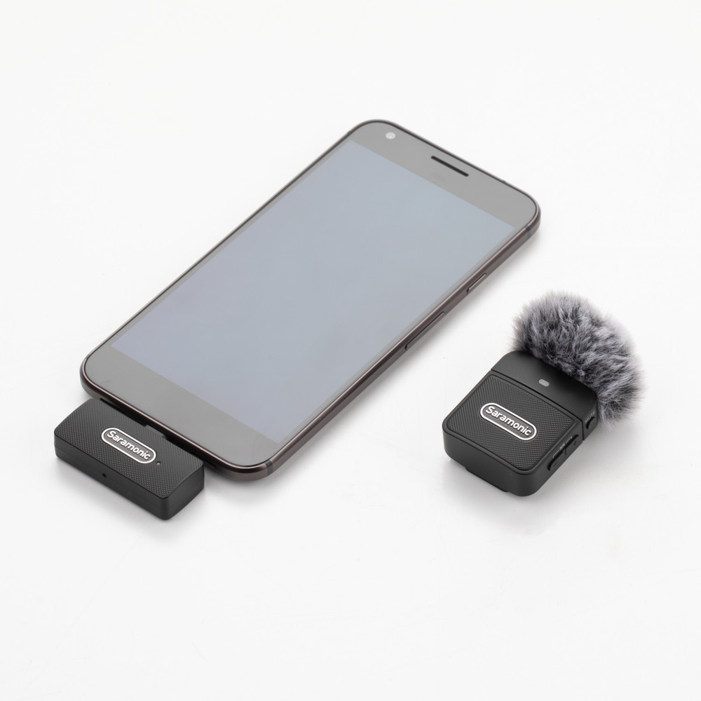 Saramonic Blink 100 B5 Clip-On Wireless Mic System for iPhone 15, Android Devices, iPads & Computers w/ USB-C
