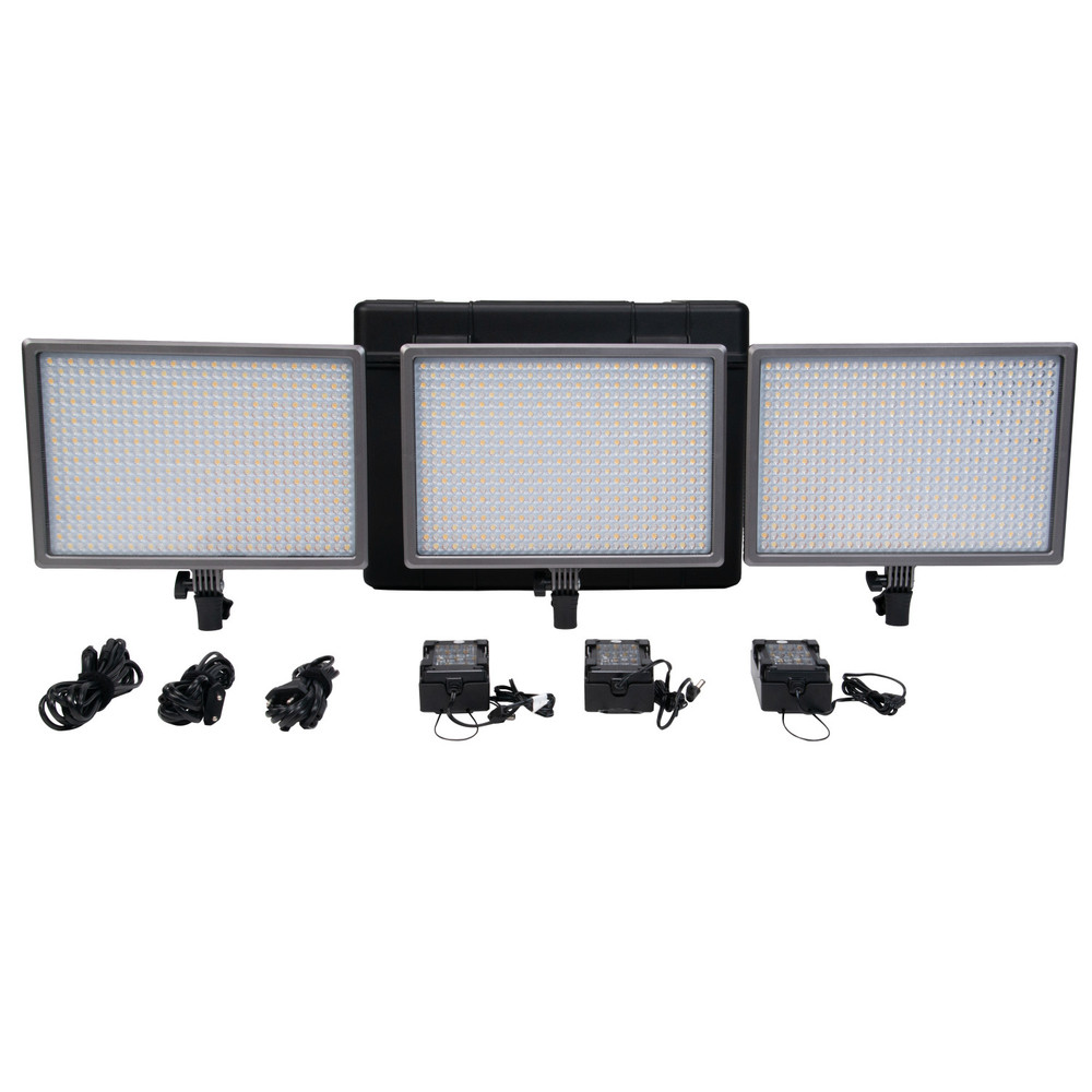 Nanlite MixPad 27 Adjustable Bicolor Tunable RGB Dimmable Hard and Soft Light LED 3 Panel Kit (Open Box)