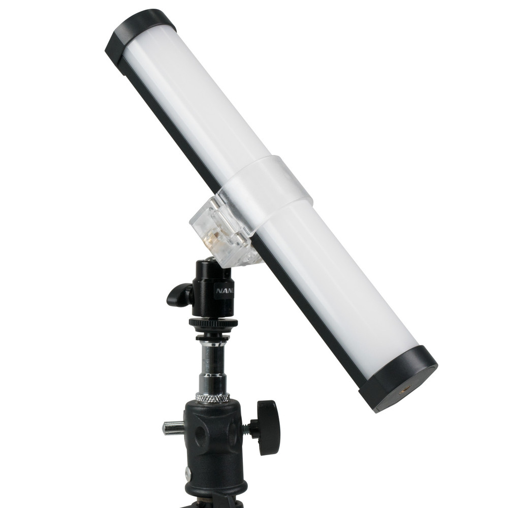 Nanlite PavoTube Transparent Polycarbonate Clip and Mini Ball Head with Hot Shoe Adapter and 1/4''-20 Mount (Open Box)