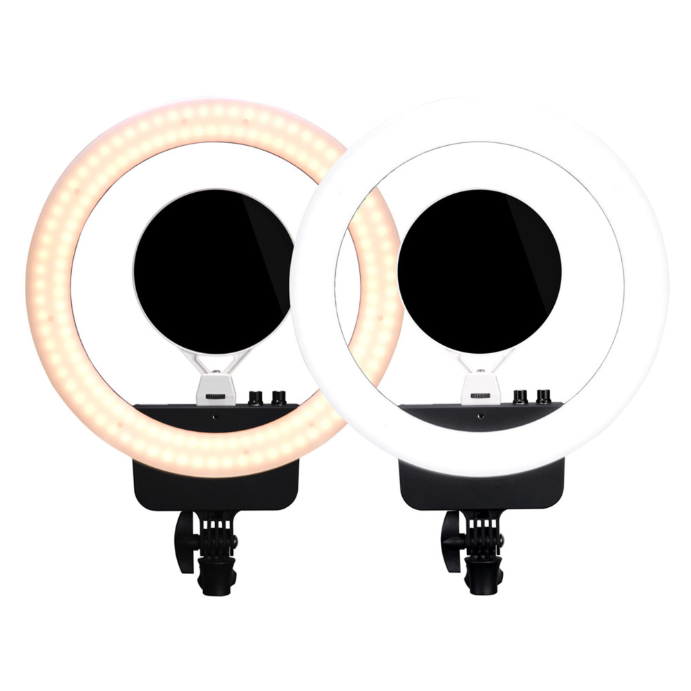 Nanlite Halo 16 Bicolor 16in LED Ring Light with USB Power Passthrough Battery Kit with Light Stand (Open Box)