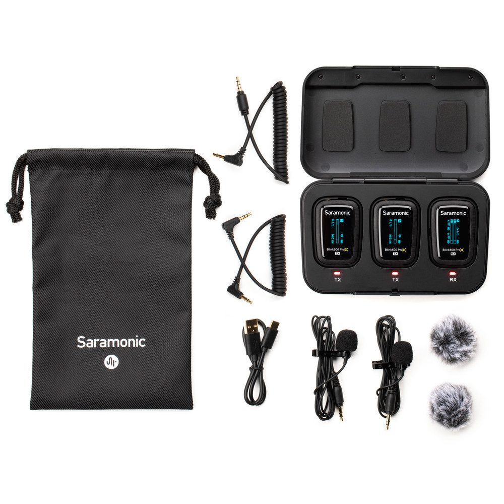 Saramonic Blink 500 ProX B2 2-Person Wireless 2.4GHz Clip-On Microphone System with Lavaliers