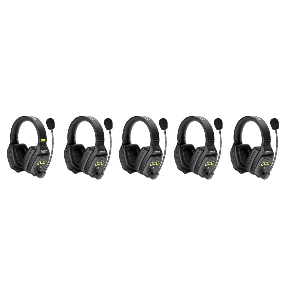 Saramonic WiTalk-WT5D 5-Person Full-Duplex 1.9GHz Wireless Dual-Ear Headset Intercom System with Hard Case