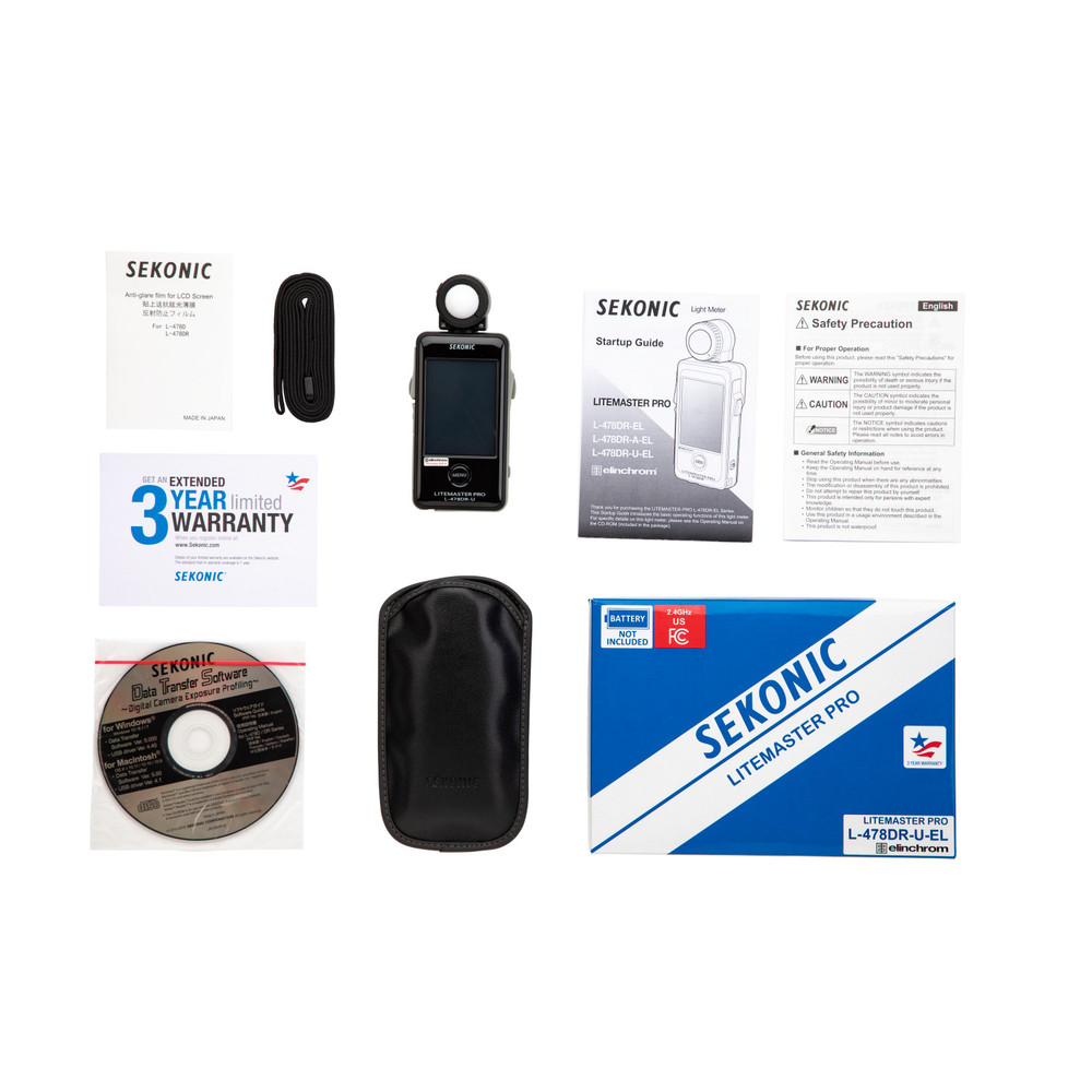 Sekonic L-478DR-U-EL LiteMaster Pro for Elinchrom Skyport System Light Meter (Open Box)