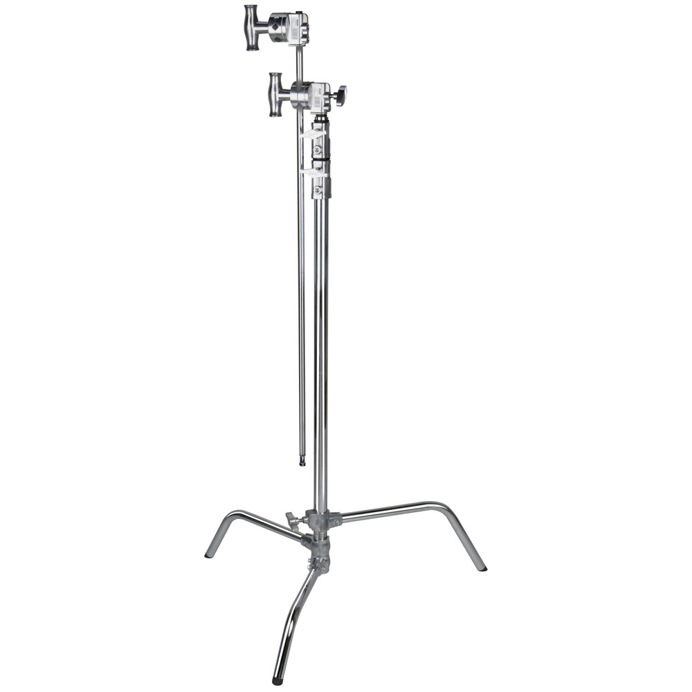 Kupo 40In Master C-Stand With Sliding Leg Kit & Quick Release System (Stand With 2.5In Grip Head & 40In Grip Arm With Hex Stud)  - Silver (Open Box)
