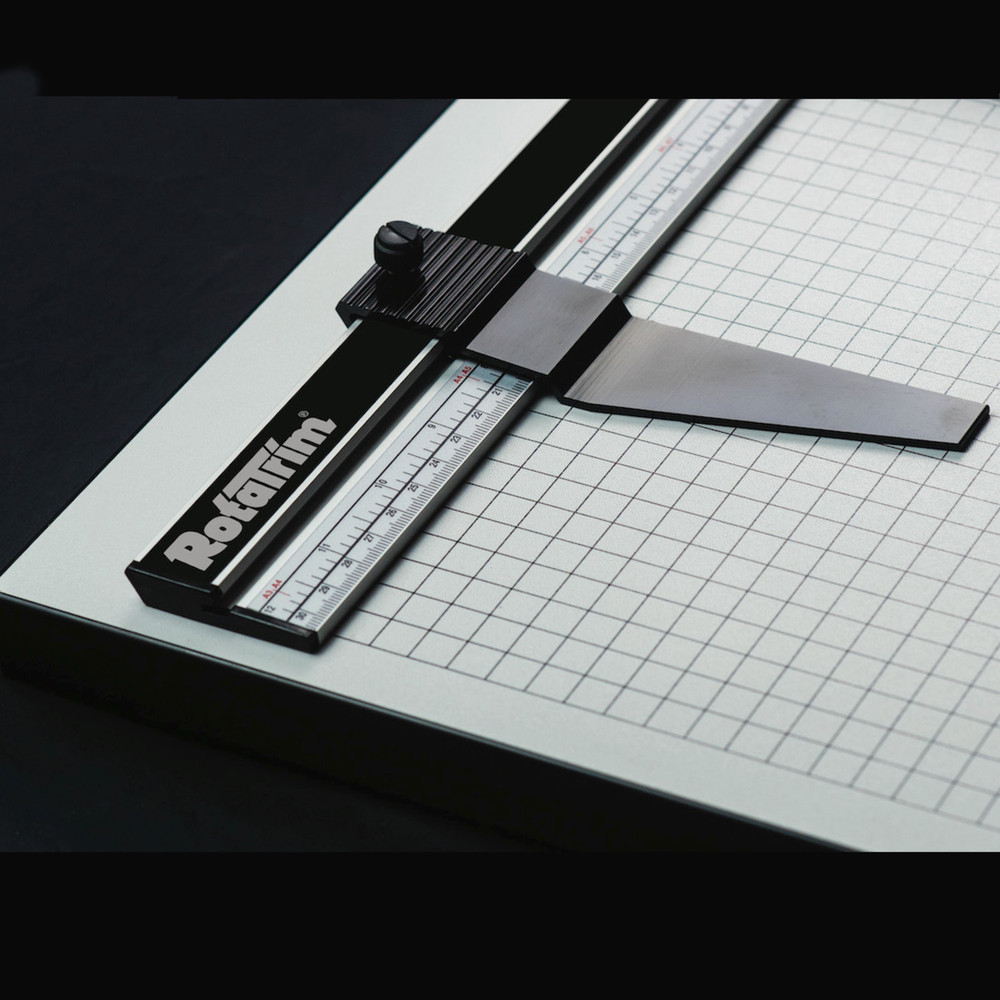 Rotatrim Pro 12 Inch Cut Professional Paper Cutter / Trimmer Precision Rotary Trimmer with Self-Sharpening Precision Steel Blades & Twin Stainless Steel Guide Rails