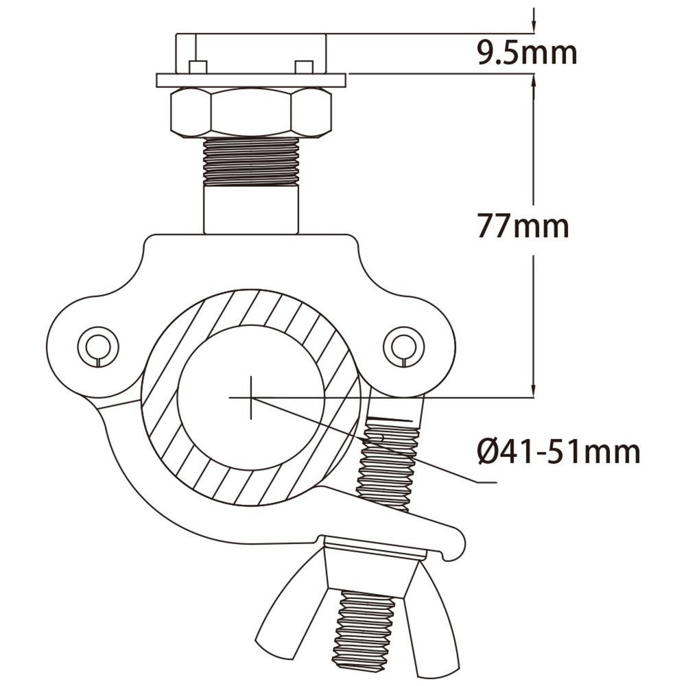 Kupo Strut Channel Adapter with Half Coupler (Open Box)