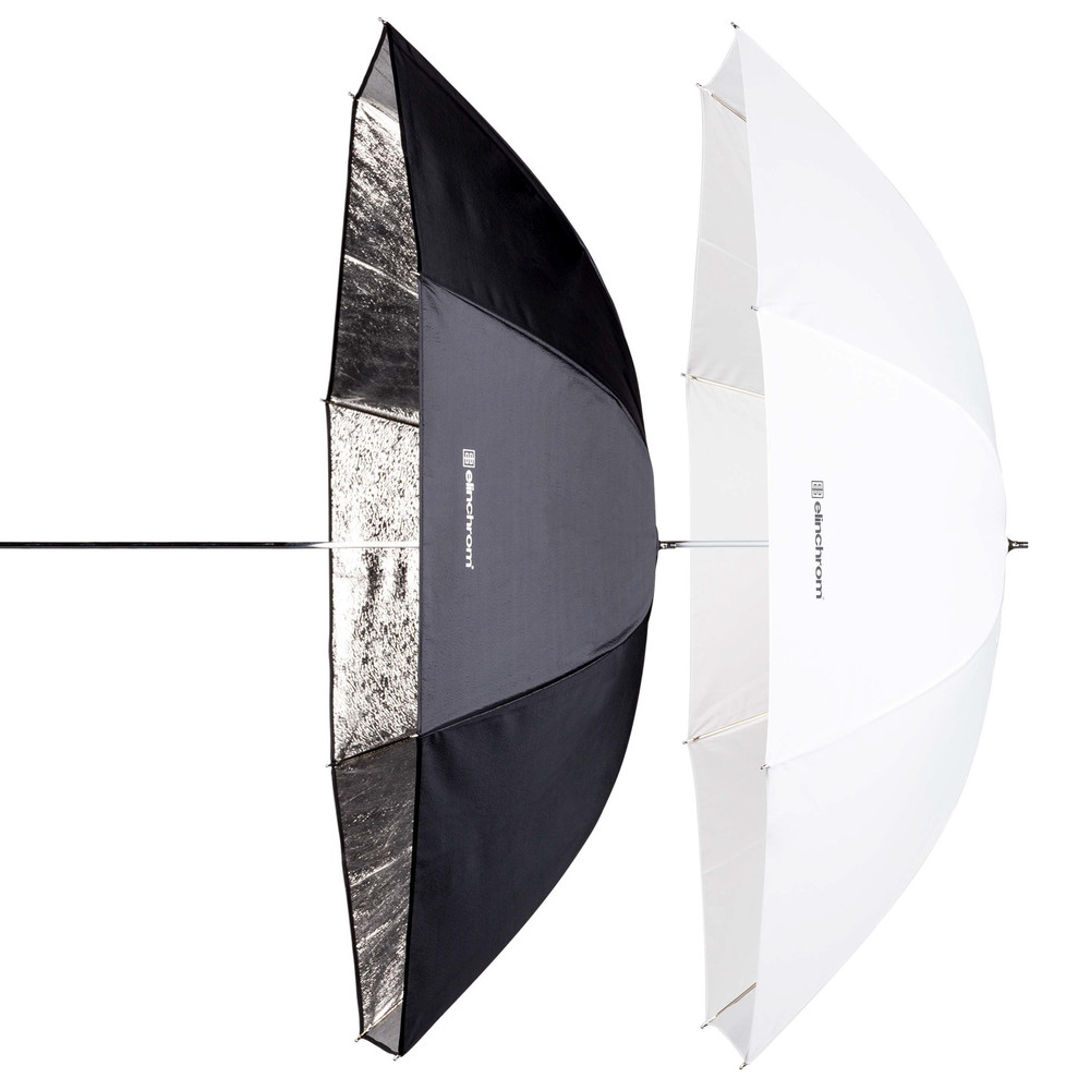 Elinchrom Two Piece 33 in Umbrella Set - Translucent, Silver (Open Box)