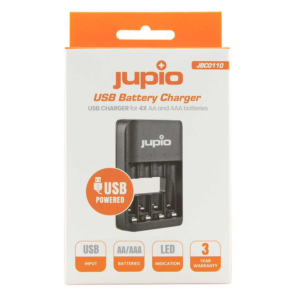 Jupio USB 4-slots Battery Charger LED (Open Box)