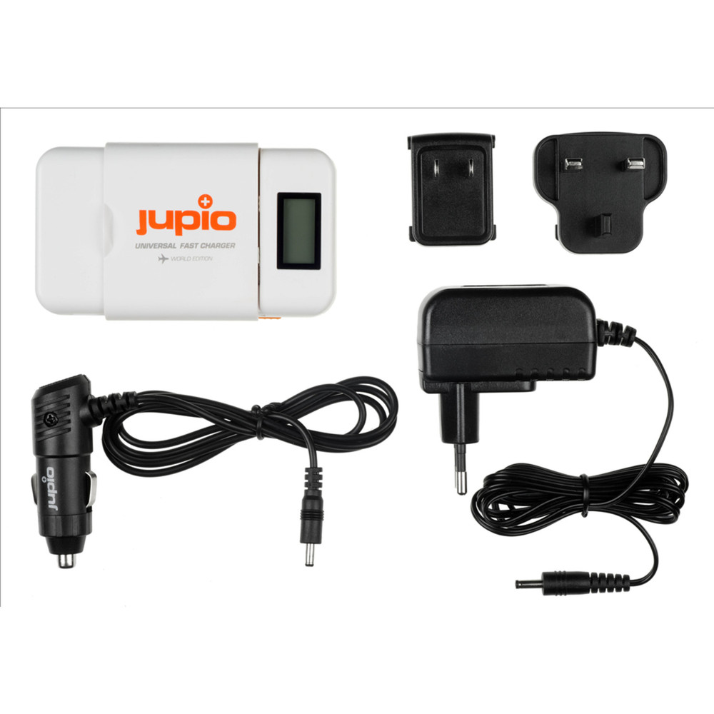 Jupio Universal Fast Charger LCD version (Li-ion + AA/AAA + 2.1 Ah USB / World Edition) (Open Box)