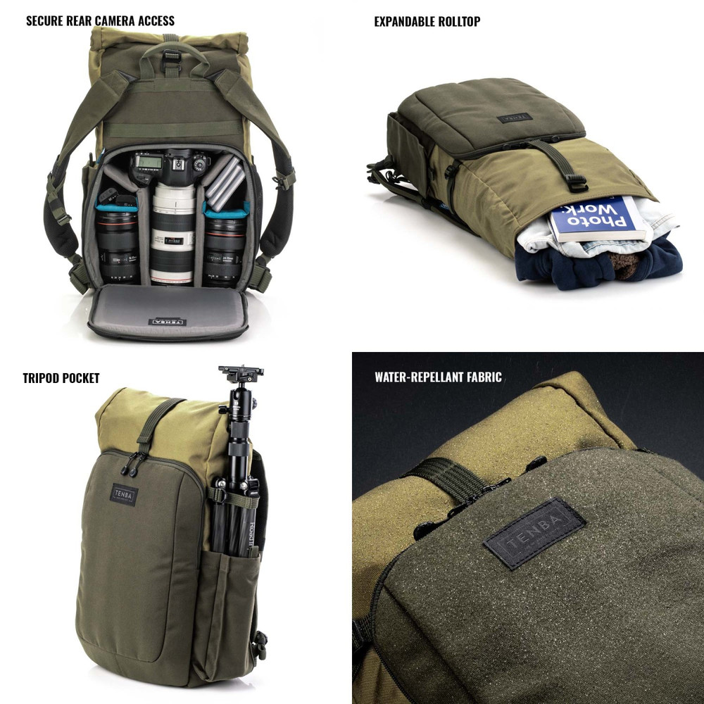 Tenba Fulton v2 16L Backpack - Tan/Olive (Open Box)