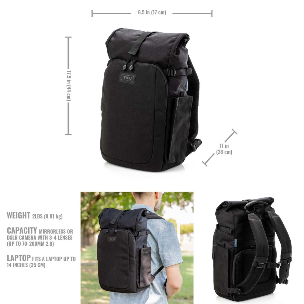 Tenba Fulton v2 14L Backpack - Black (Open Box)