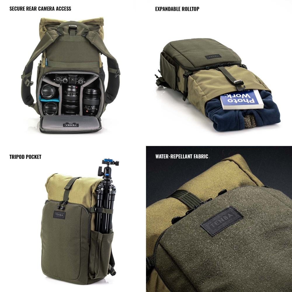 Tenba Fulton v2 14L Backpack - Tan/Olive (Open Box)