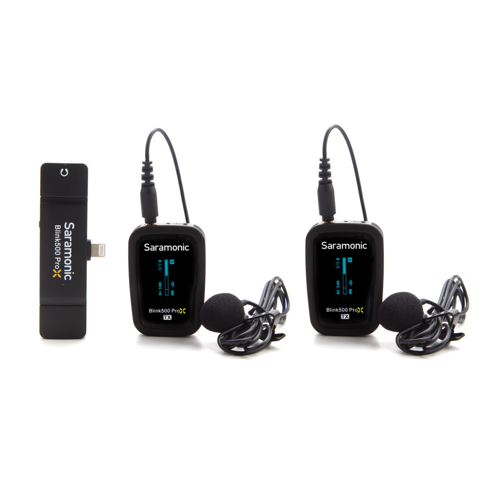 Saramonic Blink 500 ProX B4 2-Person Wireless Mic System with Lavaliers & Lightning Receiver for iPhone & iPad