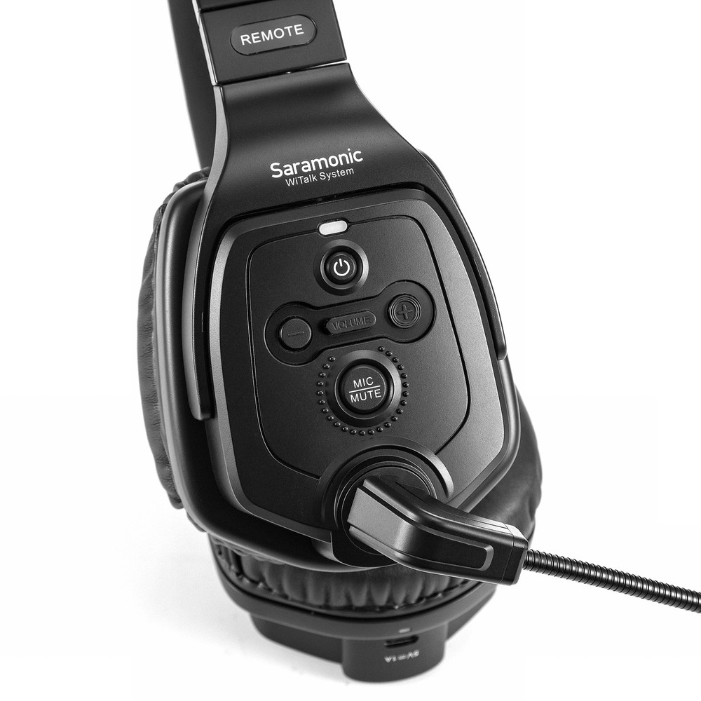 Saramonic WiTalk-DRH Dual-Ear Wireless Intercom Remote Headset for the WiTalk Intercom System & Carry Case