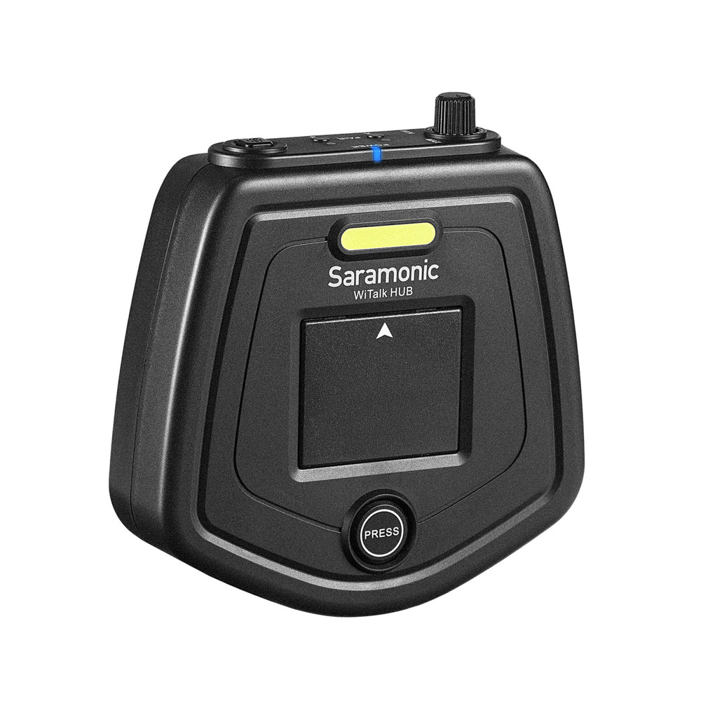 Saramonic WiTalk-Hub Base Station for up to 8 Wireless & 1 Wired Intercom Headsets with Belt Clip & Link