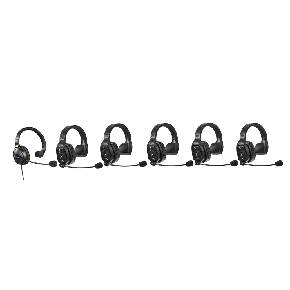 Saramonic WiTalk-WT6S 6-Person Full-Duplex 1.9GHz Wireless Single-Ear Headset Intercom System with Hub & Case