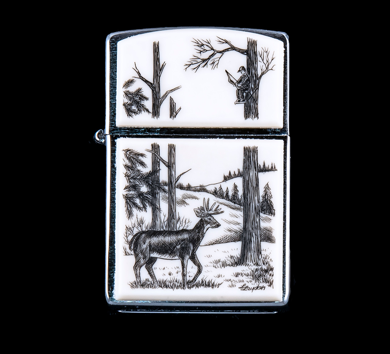 Deer Eco - Ivory Scrimshaw Zippo Lighter | Save the Elephant