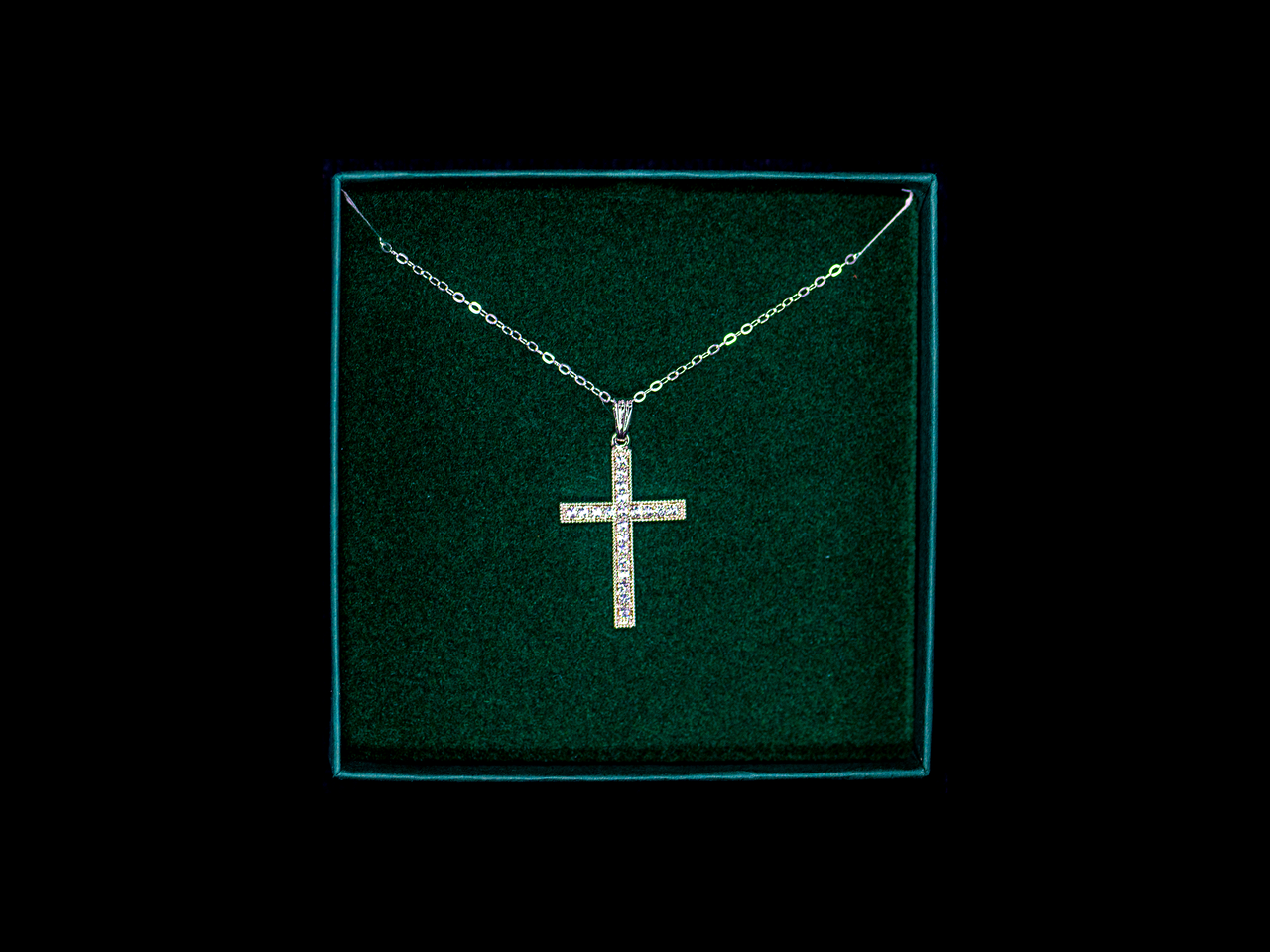 Swarovski Small Cross Necklace Midnight-1157279