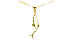Dolphin Mammoth Sterling Silver Pendant | F&F Inc.

This unique medium dolphin shape is inlayed into a 14K Gold pendant.  This pendant comes with an 18" 14K Gold chain.  The dimensions of the mammoth pendant tusk is approximately 1.38" x .35".  The product id # is PM-1067-G.

It is a 14K plate on sterling silver. The plating is with 30mils of 14k gold. Typically plating is done with 3mils of gold. We work with the extra gold plating to ensure your beautiful jewelry piece will have a strong gold color for years to come!! 

The pre-historic Mammoth tusks are found as a bi - product of the gold mining industry in Alaska. They are carbon dated to be approximately 25,800 years old.  The color of your mammoth tusk may vary due to the minerals in the ground water where the tusks are buried.  The varying color of the mammoth tusks make each piece of jewelry unique. Cracks and splits in the ivory occur naturally due to it’s great age.  Our materials are considered eco-friendly because no animals were harmed in the making of this beautiful piece of jewelry. 

All pendants come boxed with a Mammoth Ivory story card.

Enjoy your unique piece of history!

Due to State law, the sale of antique Mammoth Ivory is not allowed to be sold in the following states. California, Hawaii, Nevada, New Jersey, New York, and Oregon.  If the product is to be shipped to these states, the order will be cancelled and you will be notified!

Features
Antique Mammoth Tusk from Alaska
Dolphin Shaped
18" 14K Gold ch aain
14K Gold
Custom Artwork is available
Lifetime Guarantee!!