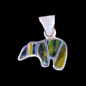 Bear Jade Sterling Silver Pendant