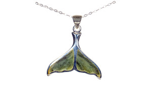 Large Whale Tail Alaskan Jade Sterling Silver Pendant

This gorgeous large whale tail shaped Alaskan Jade piece is inlayed into a sterling silver pendant.  This pendant comes with an 18" Sterling Silver chain.  The dimensions of the Alaskan Jade pendant is approximately 1.15" x 1.14".  The product id # is PJ-1083-S.

Genuine Jade (nephrite) is a fascinating gemstone and the state gem of Alaska. In prehistoric times, prized for its toughness, jade was used to make weapons, tools and later simple ornaments. Jade purportedly can protect you from evil, attract love and of course bring you good luck. It is now regarded as a symbol of energy and beauty. Stimulating creativity and mental agility along with harmony and balance. The jade we use comes from the Nana Region of Alaska.

All pendants come boxed with a Alaskan Jade story card.

Enjoy your unique piece of history!




Features
Alaskan Jade
Large Cross Shaped
18" Sterling Silver chain
Sterling Silver
Lifetime Guarantee!!