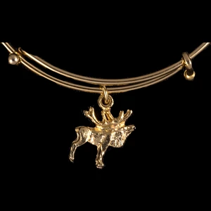Gold Reindeer Charm