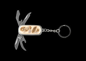 NC 04 Moose Antler Key Chain Knife Opened