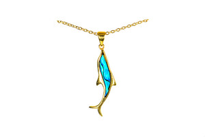 Dolphin Mammoth 22K Gold Plate Pendant | F&F Inc.

This unique dolphin shaped Northern Lights is inlayed into a 22K Gold Plate pendant.  This pendant comes with an 18" 22K Gold Plate chain.  The dimensions of the Northern Lights pendant is approximately .58" x .50".  The product id # is PNL-1067-G

This is our line of PĀUA Shell Jewelry.  In New Zealand, abalone is called pāua or blackfoot pāua is the ubiquitous New Zealand pāua the highly polished nacre of which is extremely popular as souvenirs with its striking blue, green, and purple iridescence that allows for the stunning jewelry.

It is a 22K plate on sterling silver. The plating is with 30mils of 14k gold. Typically plating is done with 3mils of gold. We work with the extra gold plating to ensure your beautiful jewelry piece will have a strong gold color for years to come!!  

Enjoy your unique piece of jewelry!

Features
Northern Lights
Paua Shell
Dolphin Shaped
18" 22K Gold Plate Cable Chain
22K Gold Plate
Sterling Silver Base Metal
Lifetime Guarantee!!