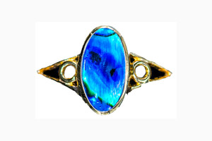 Contemporary Oval Shaped Northern Lights 22K Plate Ring | F&F Inc.

This gorgeous Contemporary Oval shaped Northern Lights is inlayed into a elegant 22K Gold Plate ring.  The dimension of the stone on the ring is approximately .275" x .366".  The product id # is RNL-1031-G.         

This ring comes in the following sizes for the Gold Plate ring band.  Size 5, 6, 7, 8, 9 and 10  

It is a 22K plate on sterling silver. The plating is with 30mils of 14k gold. Typically plating is done with 3mils of gold. We work with the extra gold plating to ensure your beautiful jewelry piece will have a strong gold color for years to come!!   

This is our line of PĀUA Shell Jewelry.  In New Zealand, abalone is called pāua or blackfoot pāua is the ubiquitous New Zealand pāua the highly polished nacre of which is extremely popular as souvenirs with its striking blue, green, and purple iridescence that allows for the stunning jewelry.

Enjoy your unique piece of history!

Features
Northern Lights
Paua Shell
22K Gold Plate
Sterling Silver Base Metal
Contemporary Oval
Lifetime Guarantee!!